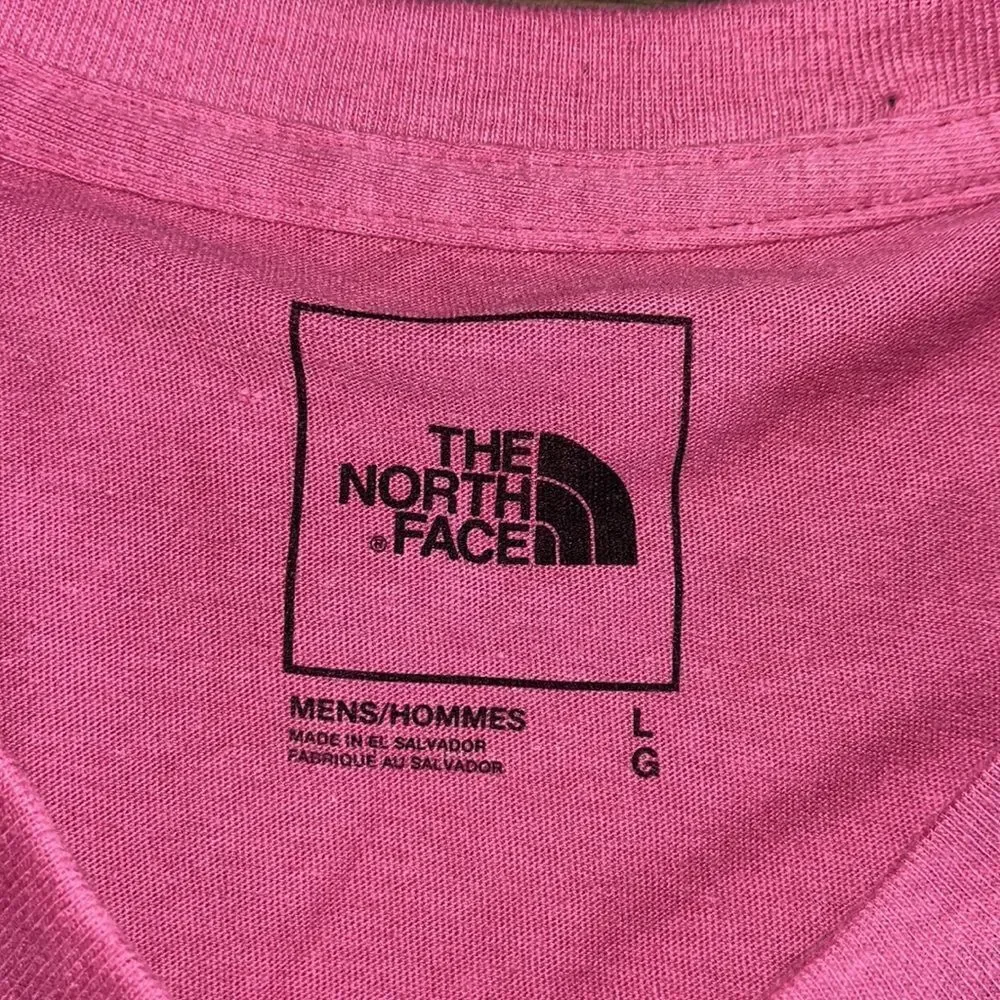 New PINK The North Face Block PRINT BIG Logo Half Dome T-Shirt Cotton UNISEX L